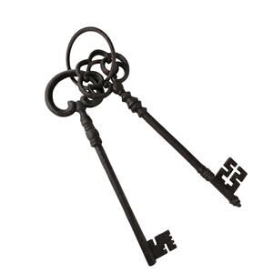 Large Cast Iron Skeleton Keys – Rustic Home Decor – 13”